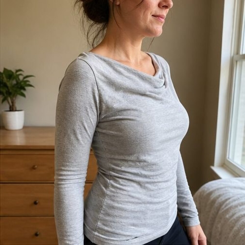 Black Button Blouse - Picture 3 of 6